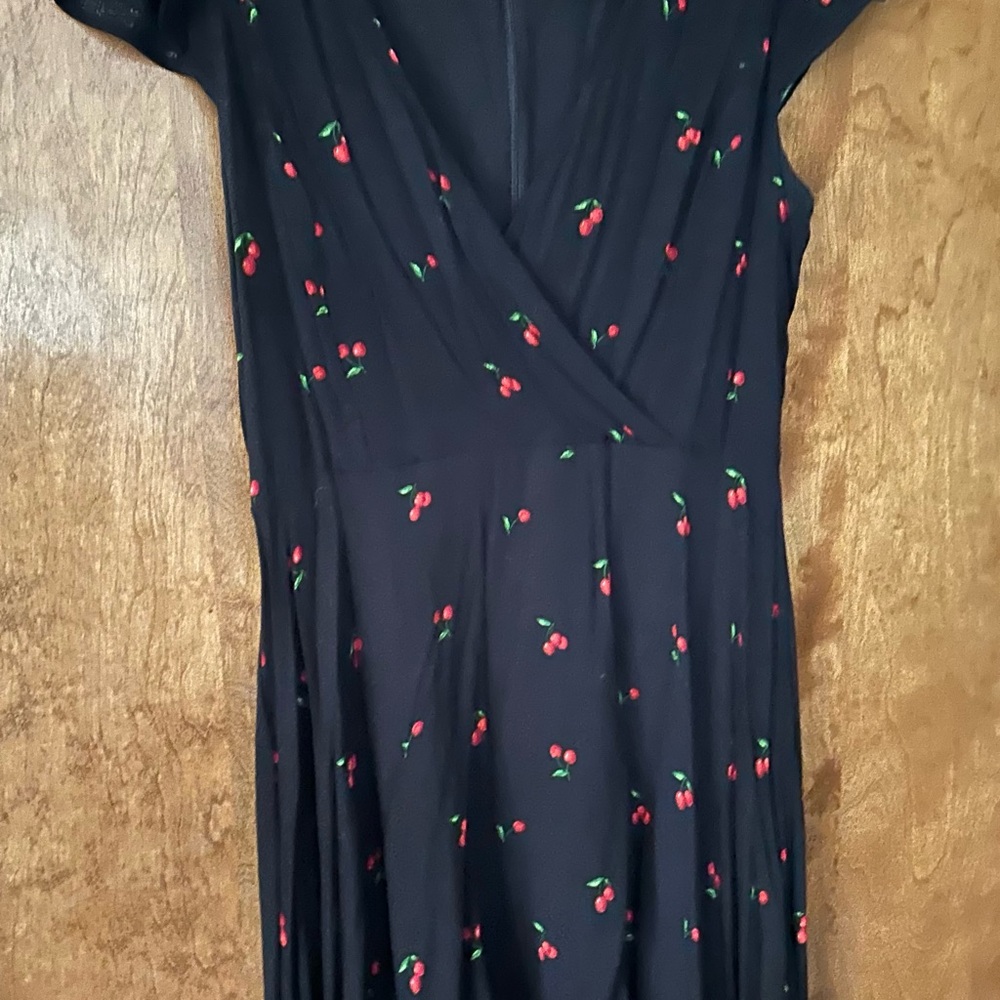 Lulu's Black Cherry Pattern Mini Dress - image 4